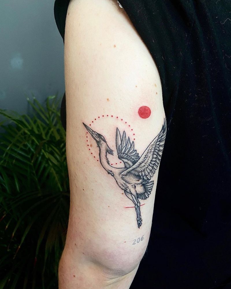 30 Pretty Heron Tattoos Bring You Good Luck