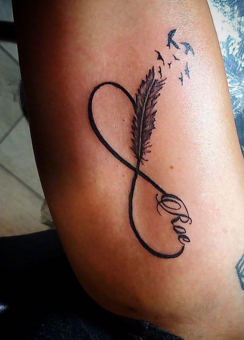 30 Pretty Infinity Feather Tattoos Make You Beautiful Forever