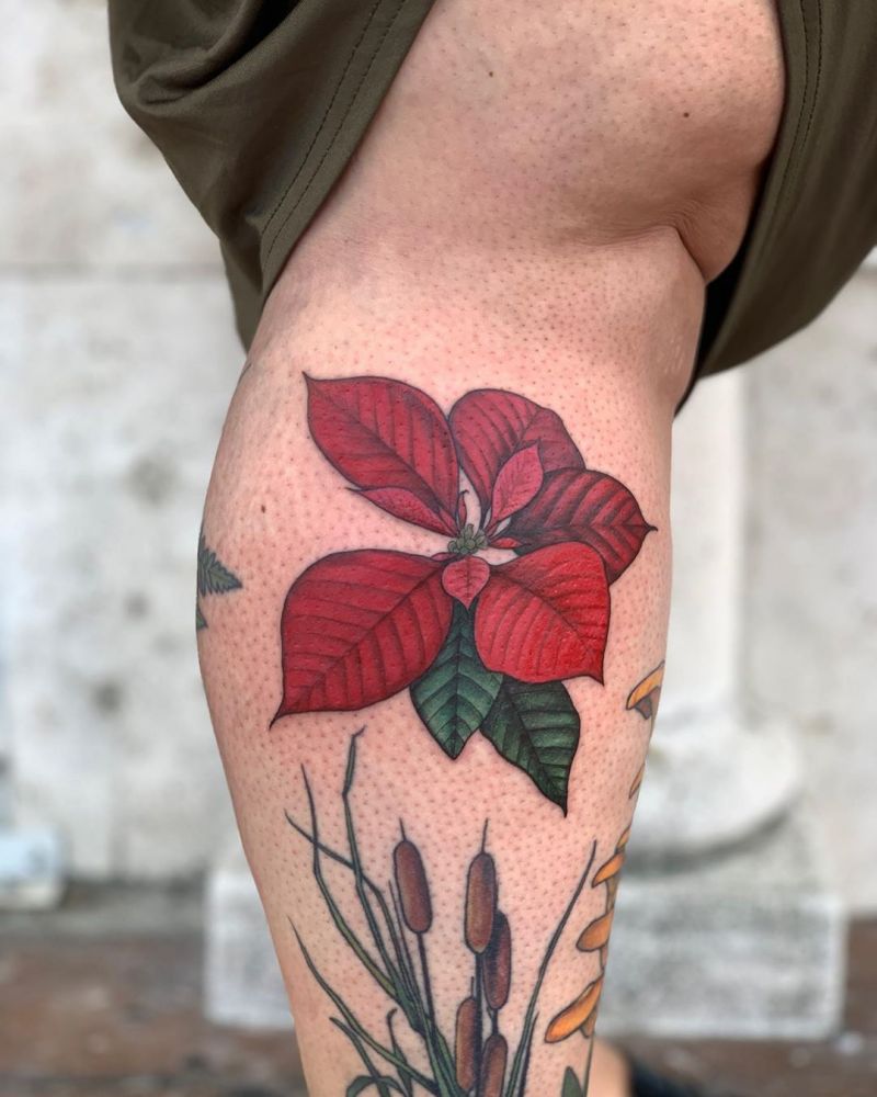 30 Pretty Poinsettia Tattoos You Must Try