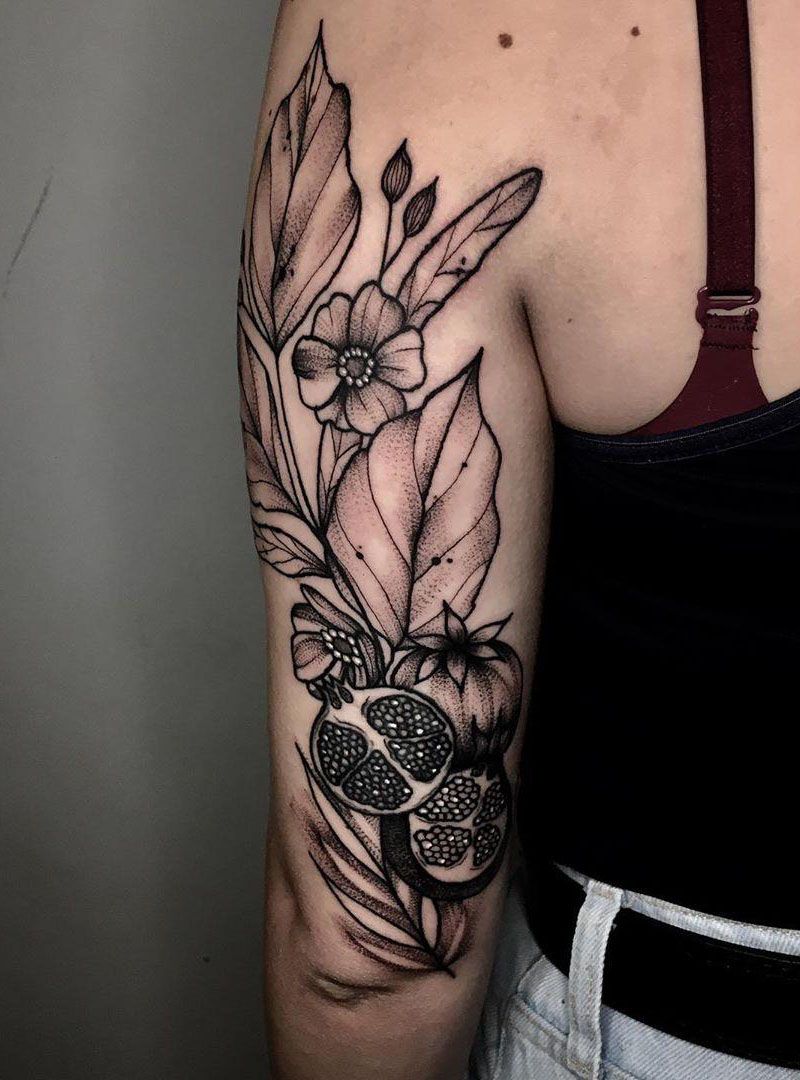 30 Pretty Pomegranate Tattoos Enhance Your Personality