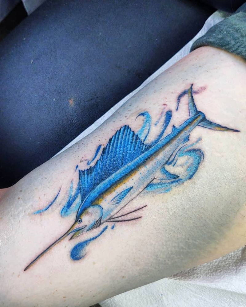 30 Pretty Sailfish Tattoos You Will Love