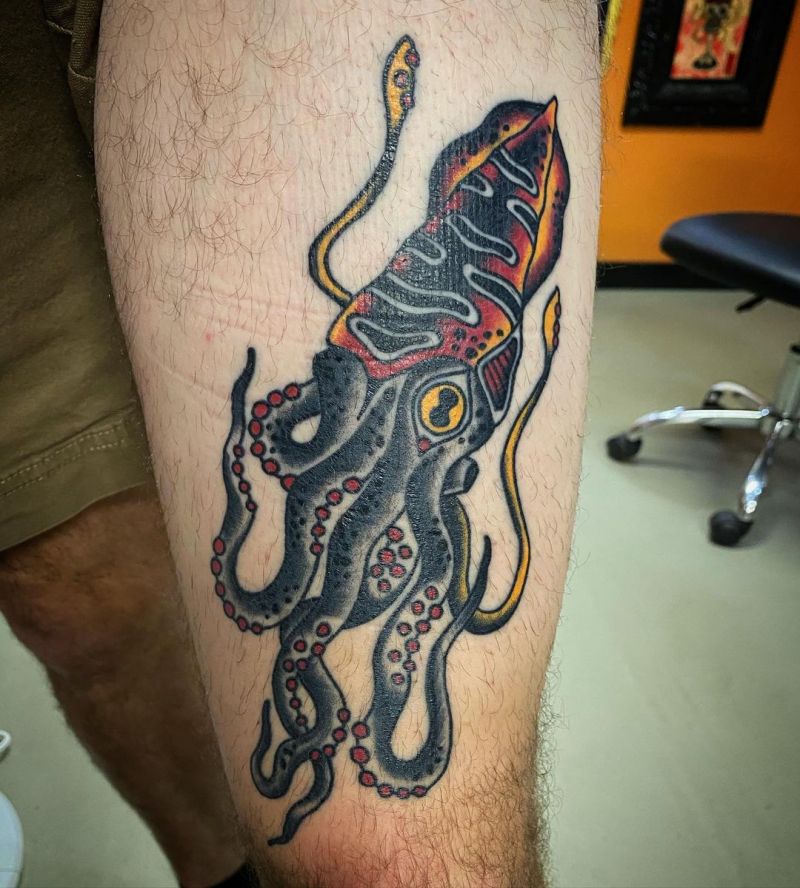 30 Pretty Squid Tattoos that Make You Sexy