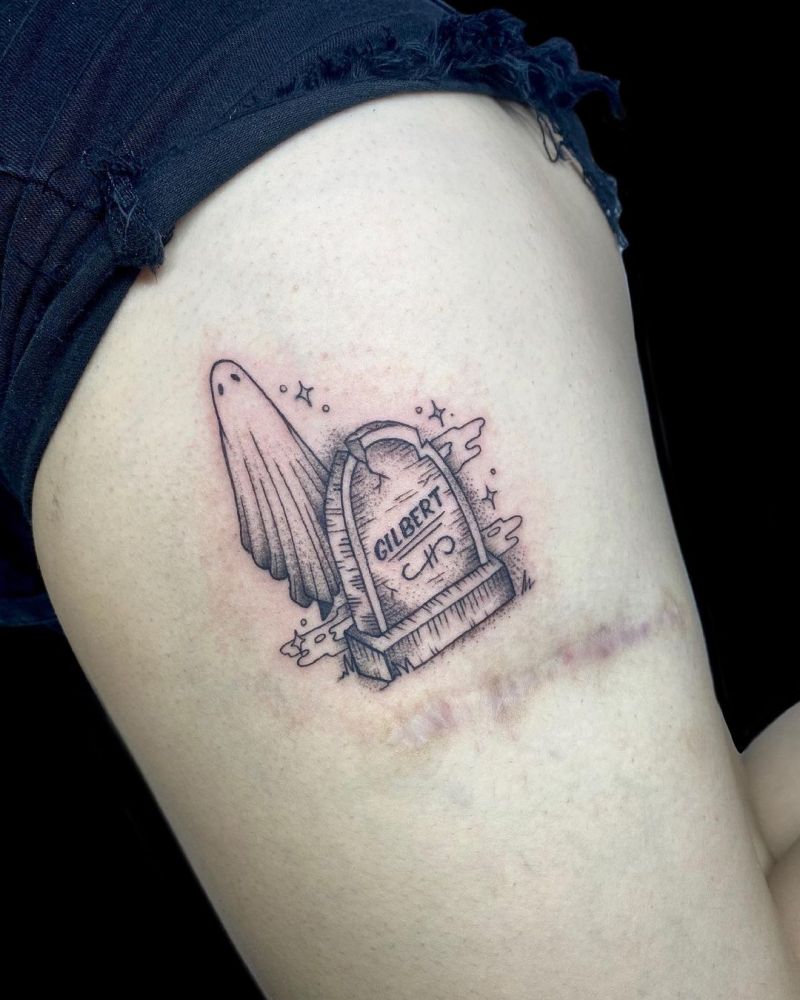 30 Pretty Tombstone Tattoos You Must Try