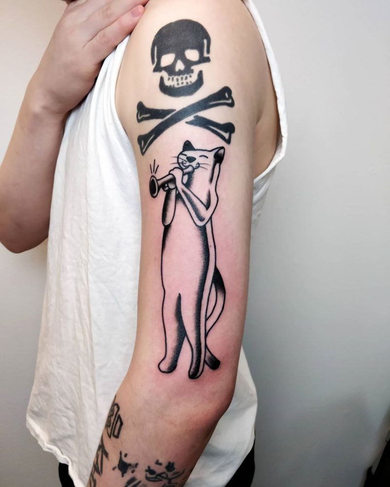 30 Pretty Trumpet Tattoos to Inspire You