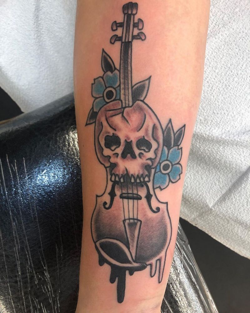 30 Pretty Violin Tattoos that Can Enhance Your Temperament