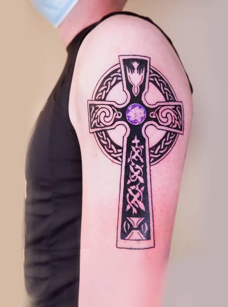 30 Pretty Celtic Cross Tattoos You Will Love