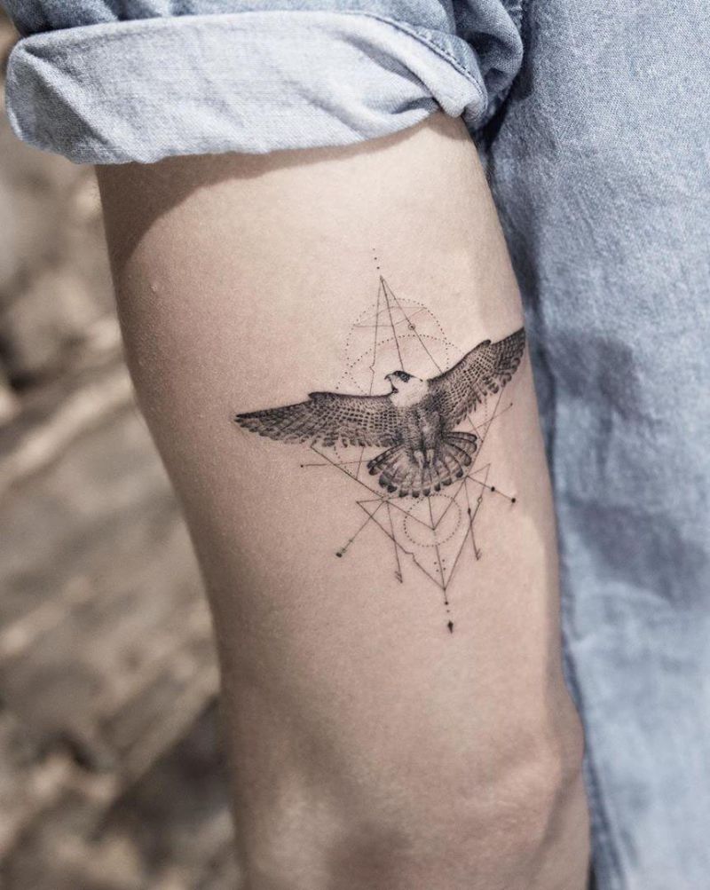 30 Pretty Falcon Tattoos Make You Elegant