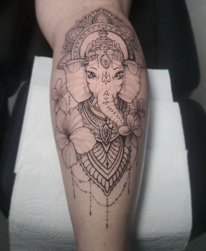 30 Pretty Ganesha Tattoos Make You Charming