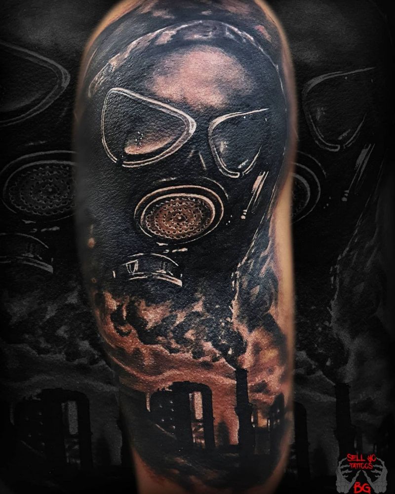 30 Pretty Gas Mask Tattoos You Will Love