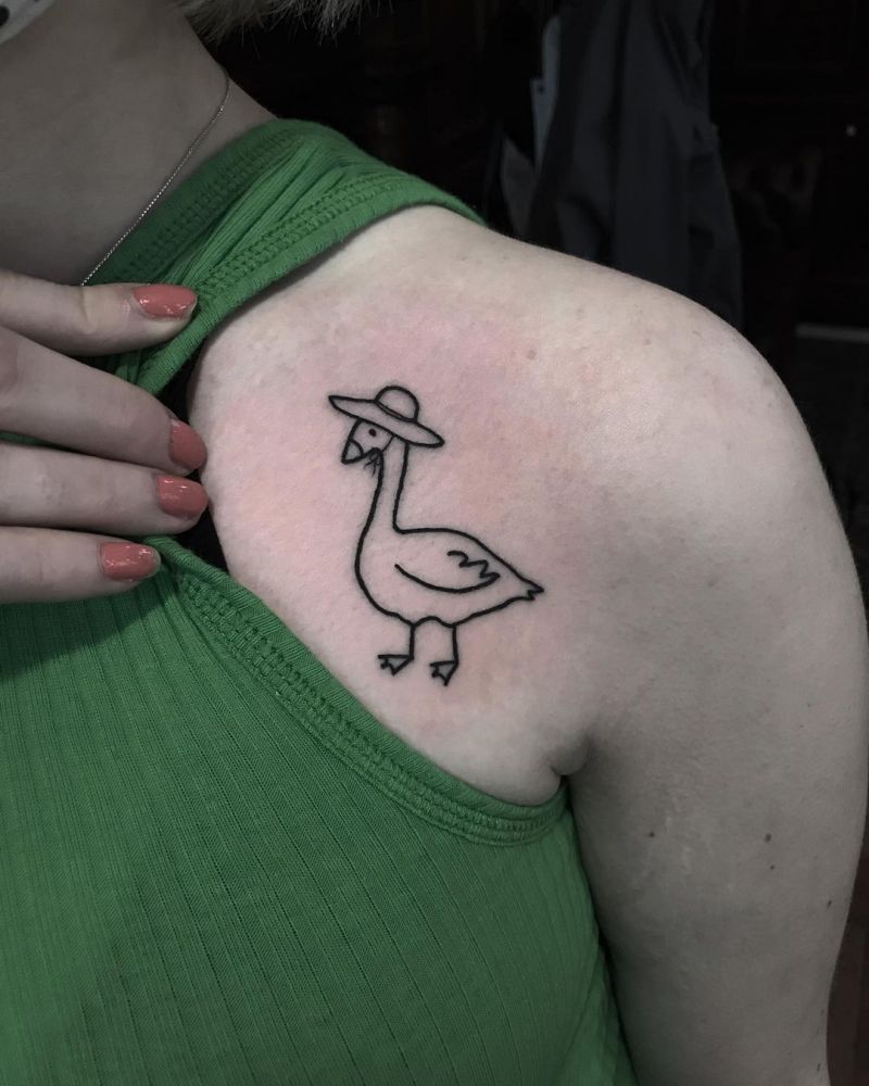 30 Pretty Goose Tattoos Make You Elegant and Beautiful