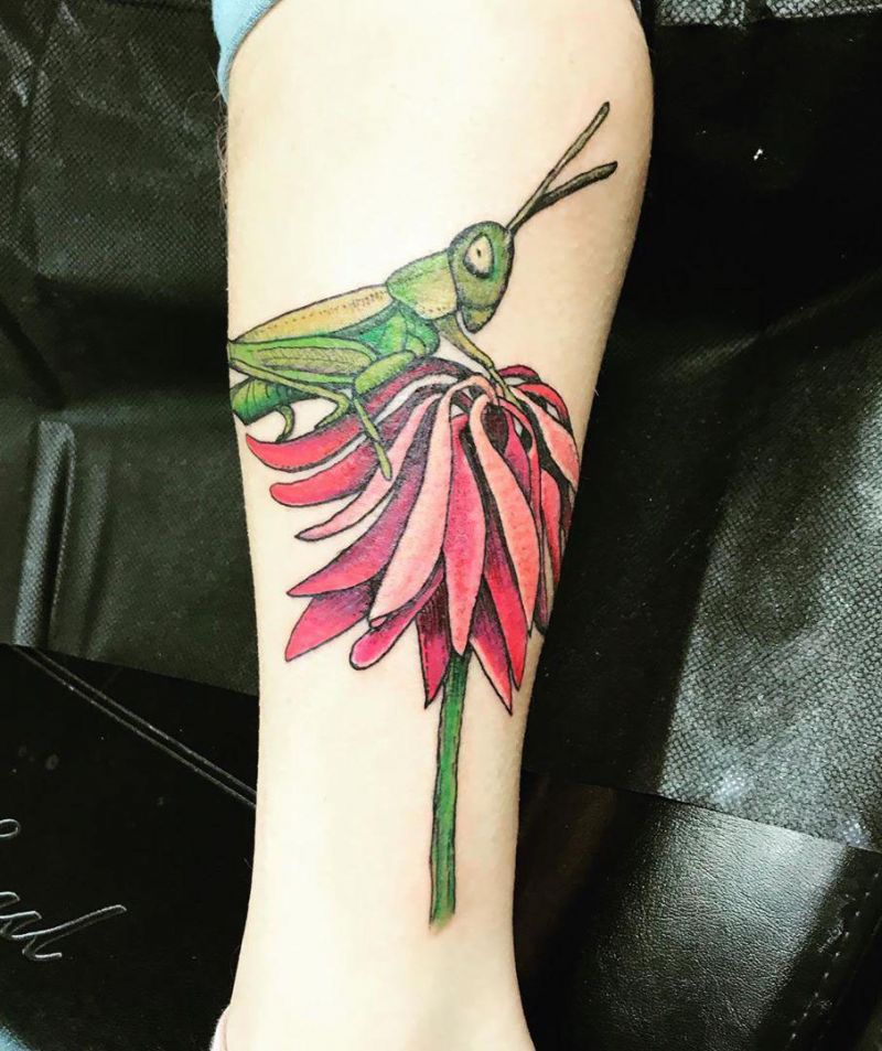 30 Pretty Grasshopper Tattoos You Must Try