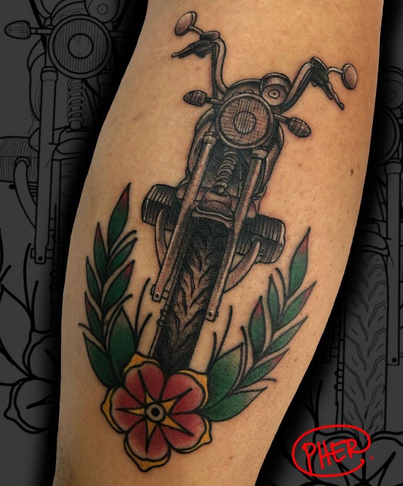 30 Pretty Motorcycle Tattoos You Will Love to Try