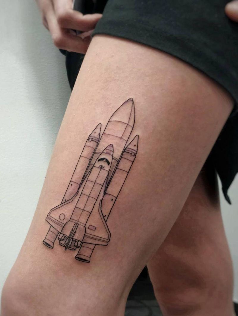 30 Pretty Rocket Tattoos Improve Your Temperament