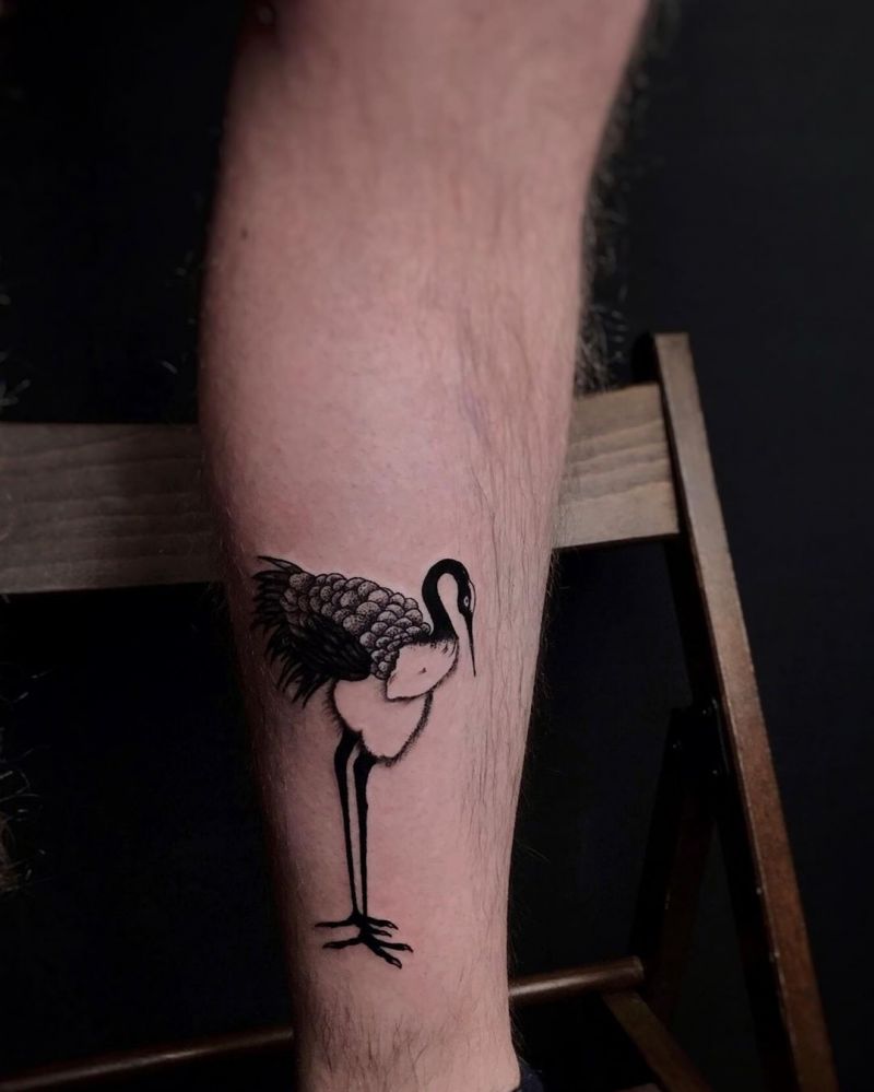 30 Pretty Stork Tattoos Show Your Temperament