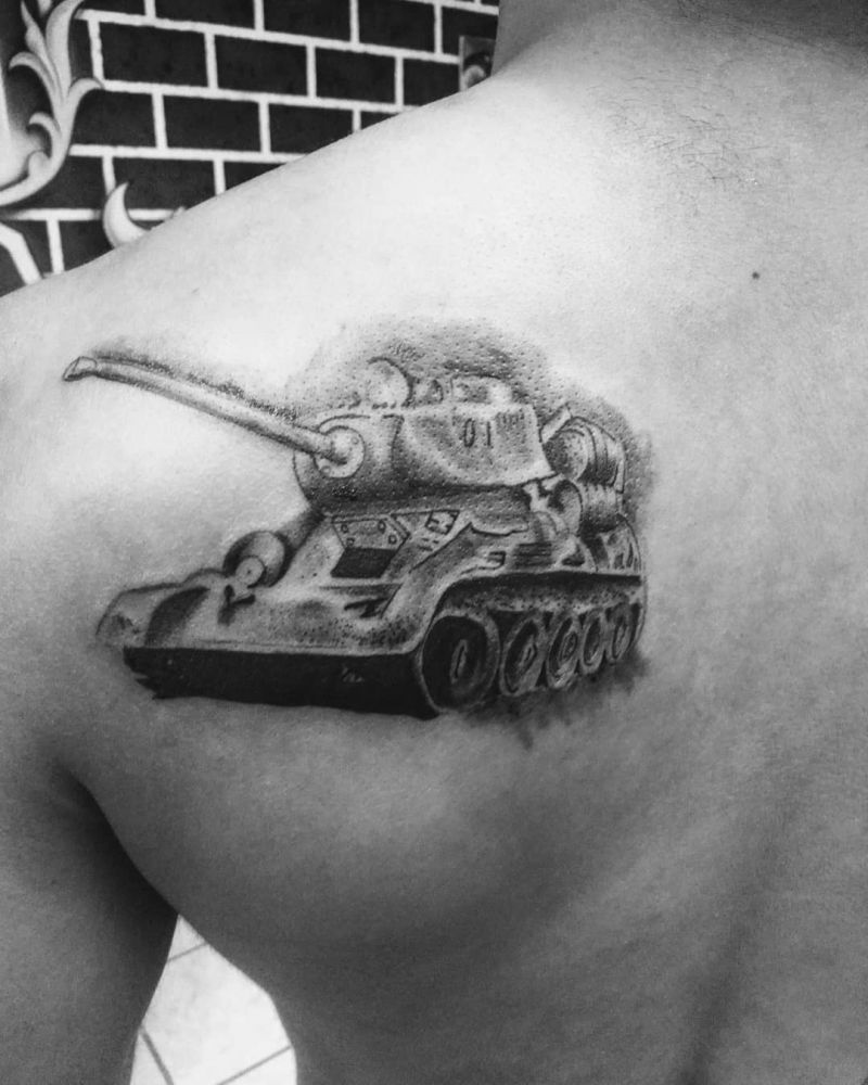 30 Pretty Tank Tattoos You Will Love