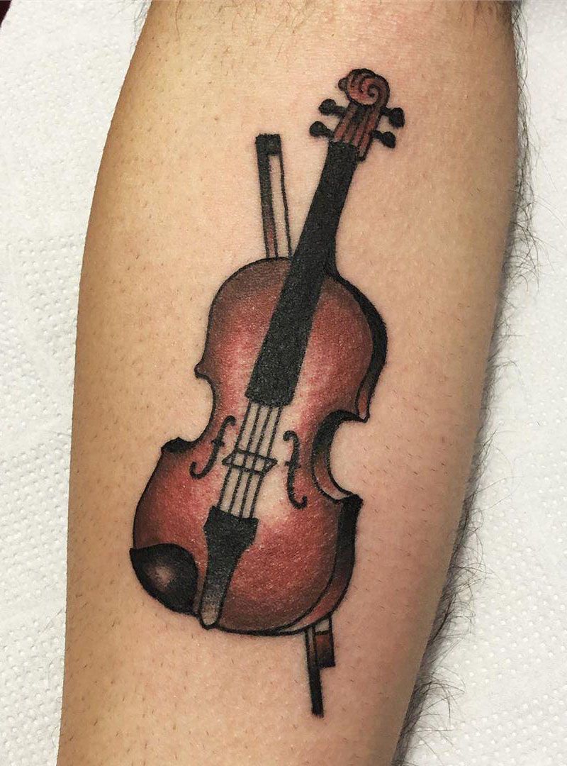 30 Pretty Violin Tattoos that Can Enhance Your Temperament