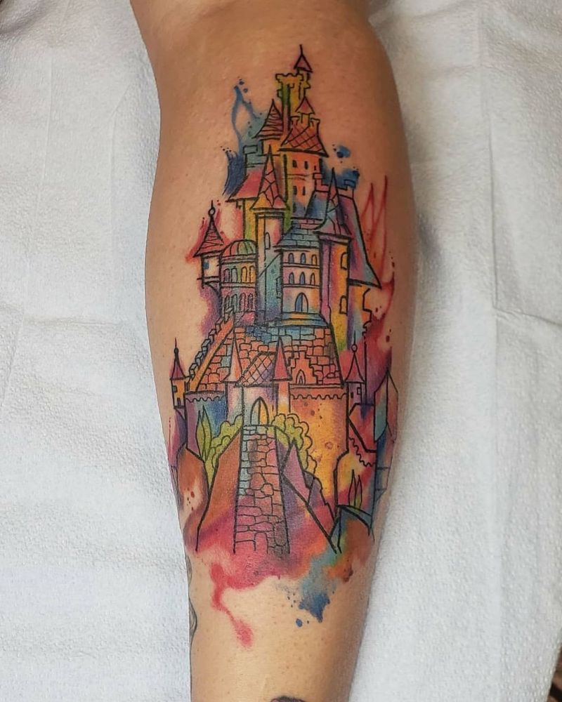 30 Pretty Castle Tattoos that Can Enhance Your Temperament