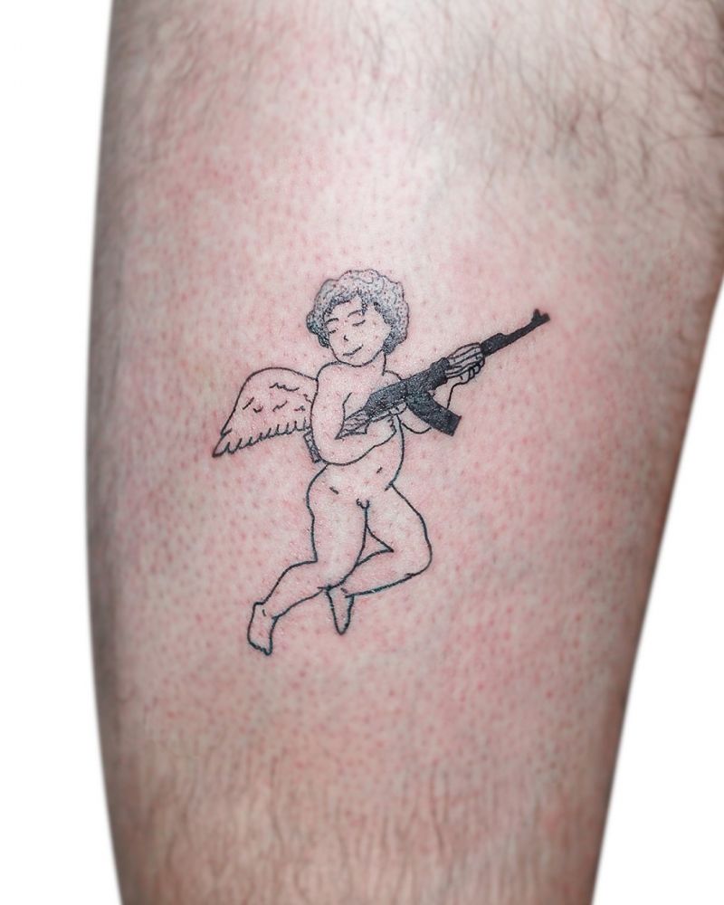 30 Pretty Cherub Tattoos You Will Love