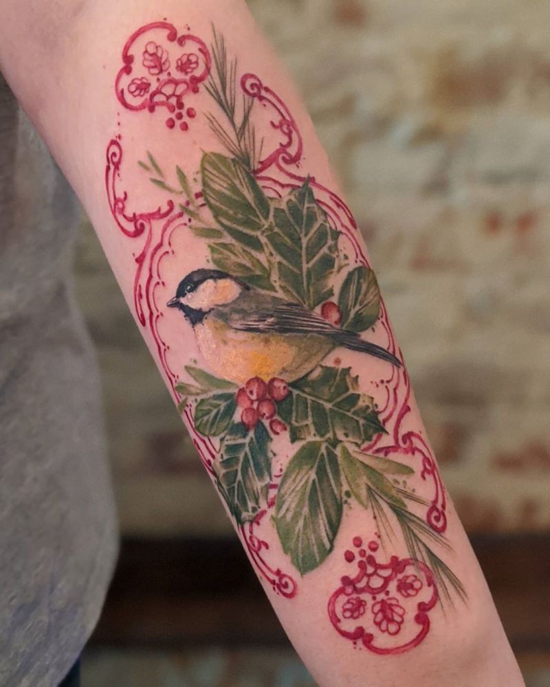 30 Pretty Chickadee Tattoos You Will Love