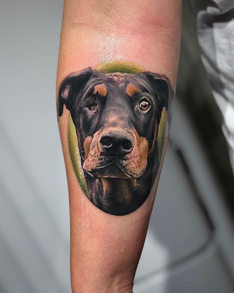 30 Pretty Doberman Tattoos Hope to Bring You Luck