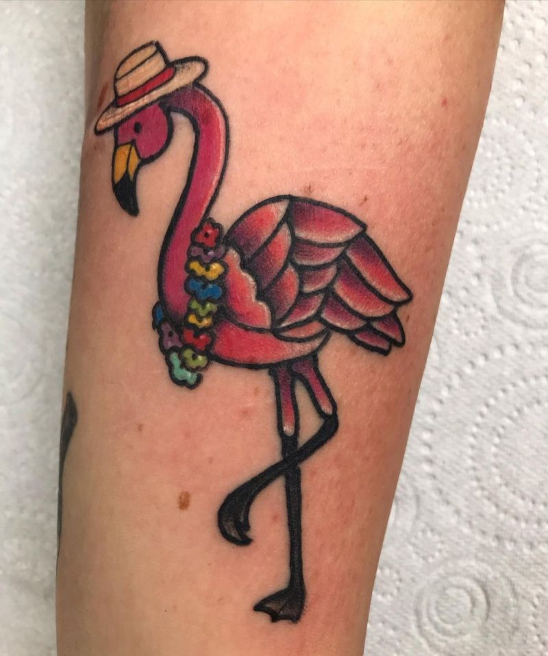 30 Pretty Flamingo Tattoos Make You Elegant and Beautiful