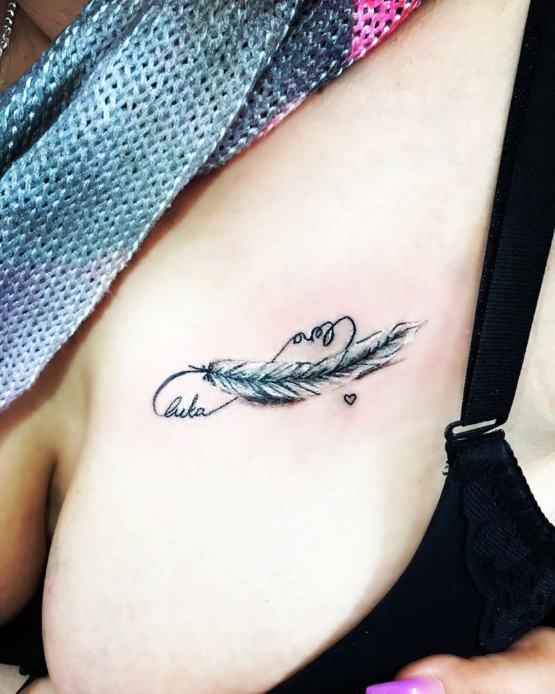 30 Pretty Infinity Feather Tattoos Make You Beautiful Forever