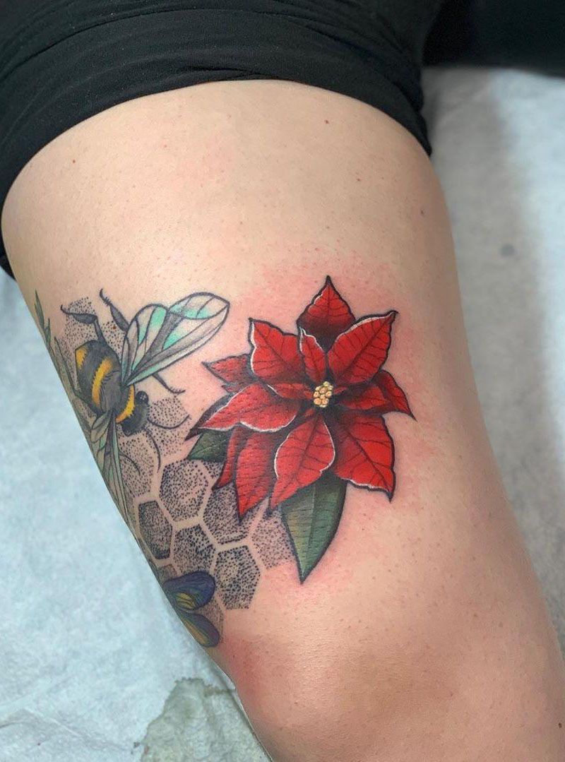 30 Pretty Poinsettia Tattoos You Must Try