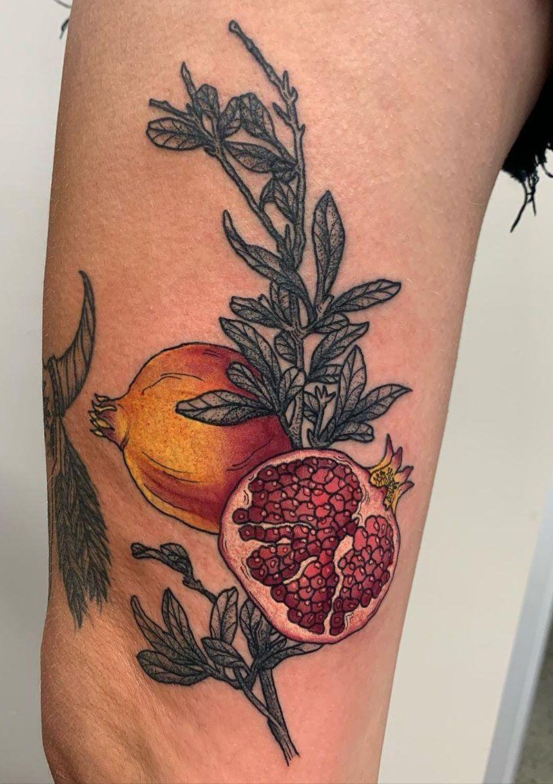 30 Pretty Pomegranate Tattoos Enhance Your Personality