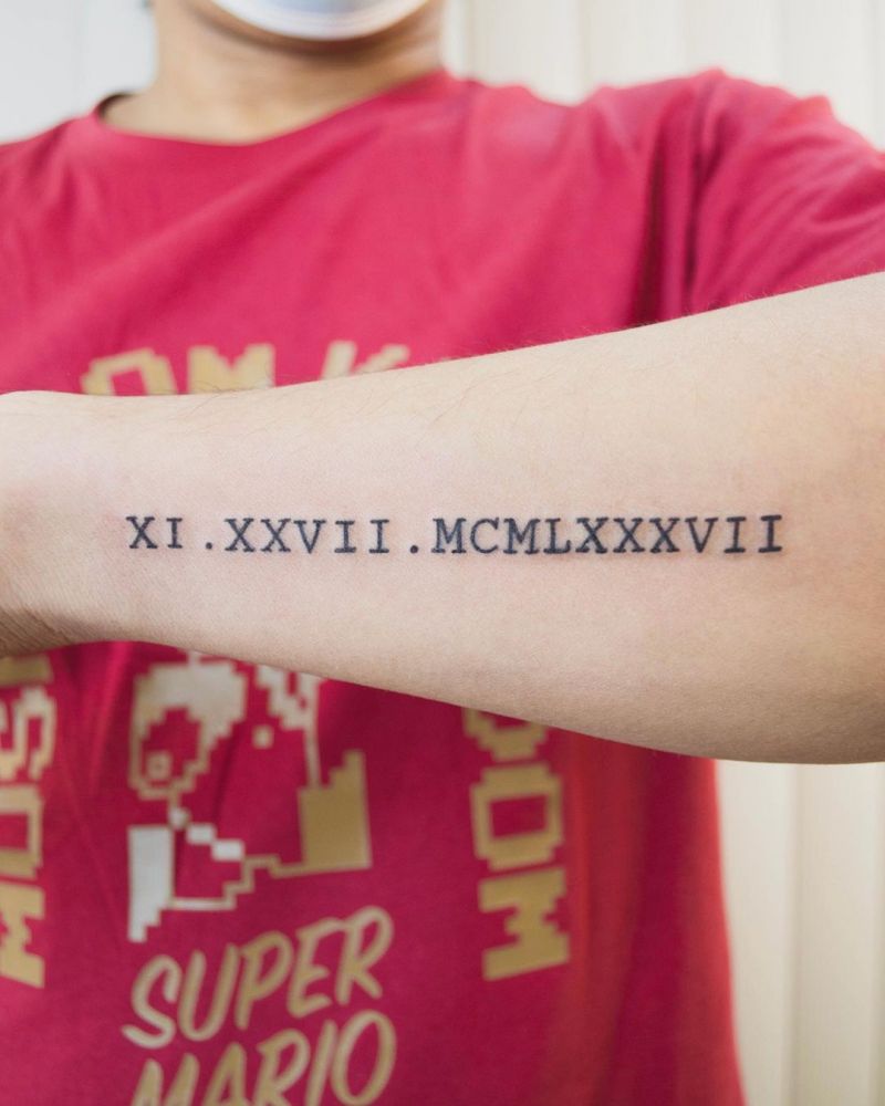 30 Pretty Roman Numeral Tattoos Make You Beautiful Forever