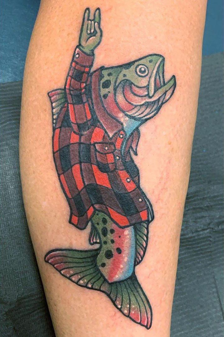 30 Pretty Salmon Tattoos You Will Love