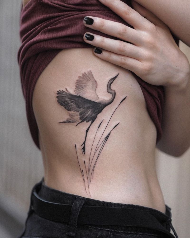 30 Pretty Stork Tattoos Show Your Temperament