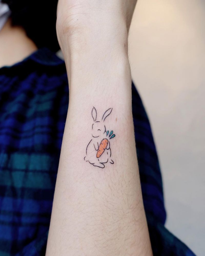 30 Pretty Carrot Tattoos You Will Love