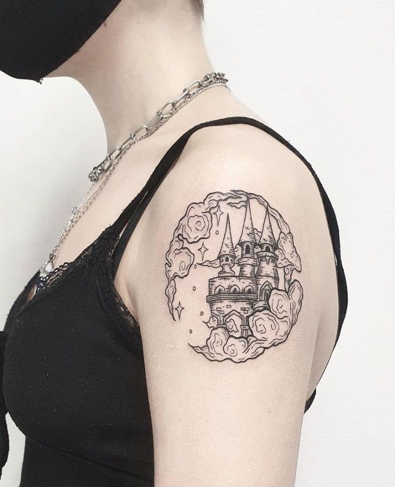 30 Pretty Castle Tattoos that Can Enhance Your Temperament