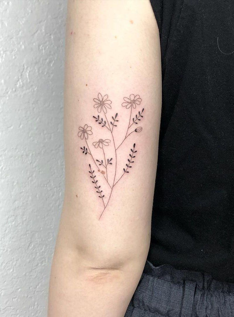 30 Pretty Chamomile Tattoos You Shouldn't Miss