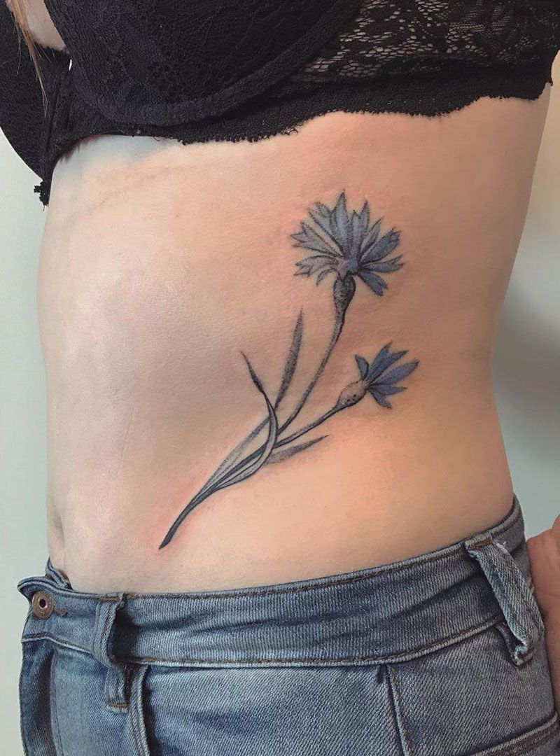 30 Pretty Cornflower Tattoos to Inspire You