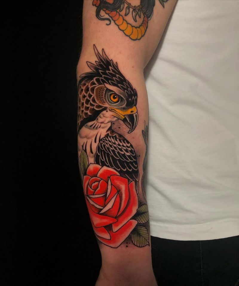 30 Pretty Falcon Tattoos Make You Elegant