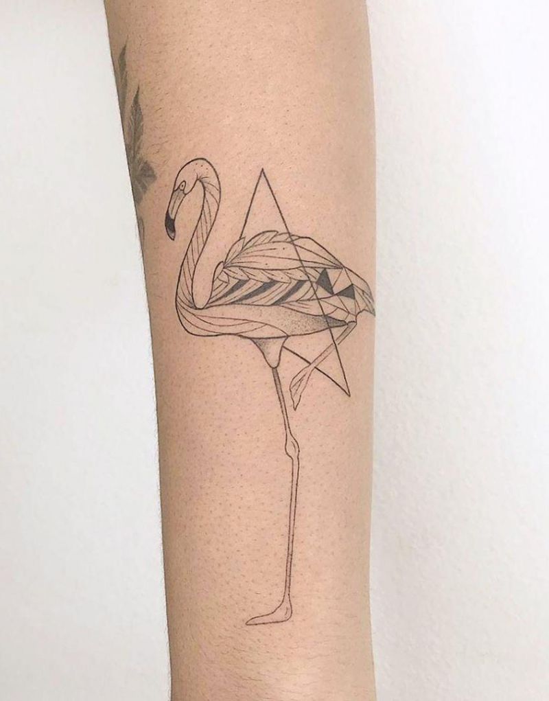 30 Pretty Flamingo Tattoos Make You Elegant and Beautiful