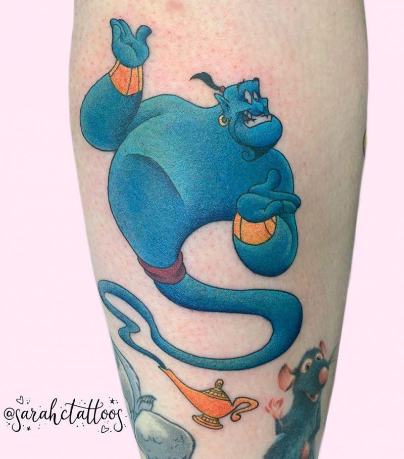 30 Pretty Genie Tattoos Hope to Achieve Your Wish