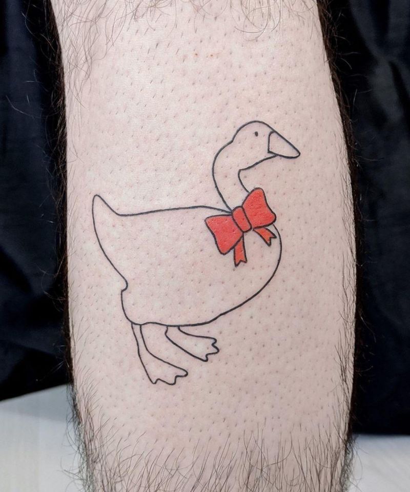 30 Pretty Goose Tattoos Make You Elegant and Beautiful