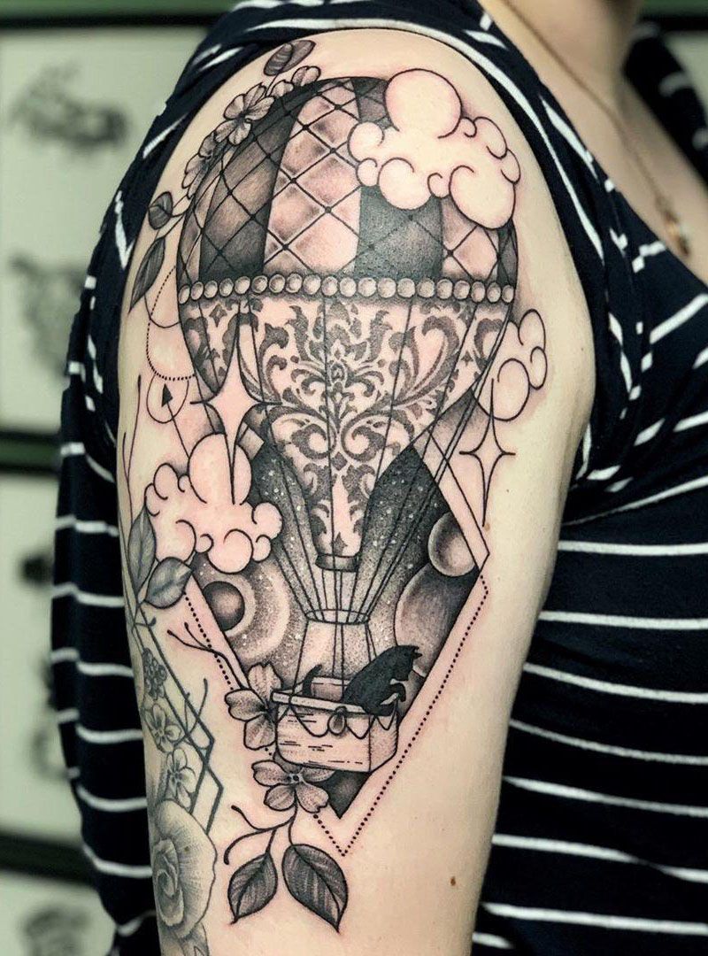 30 Pretty Hot Air Balloon Tattoos Let You Soar In The Sky