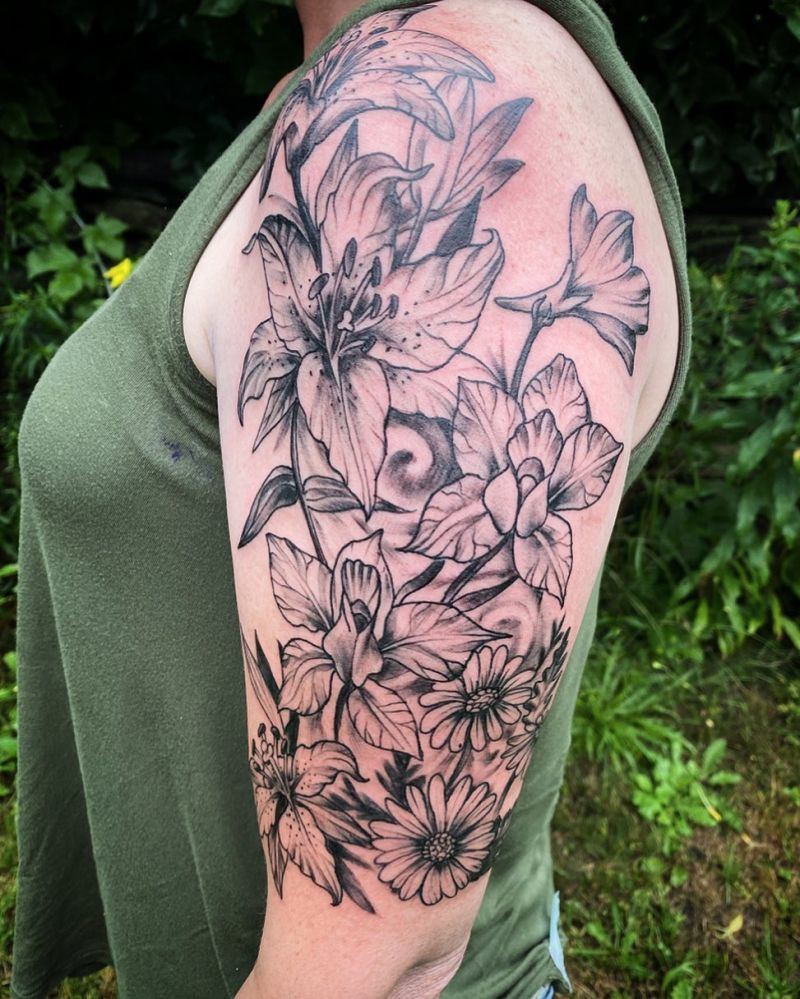 30 Pretty Larkspur Tattoos that Can Enhance Your Temperament