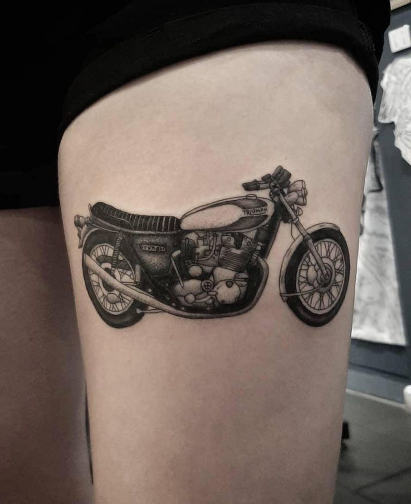 30 Pretty Motorcycle Tattoos You Will Love to Try