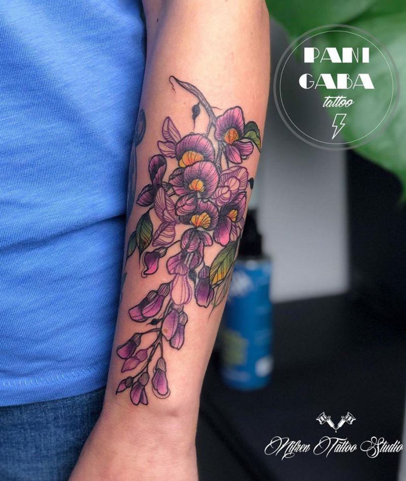 30 Pretty Wisteria Tattoos You Must Try