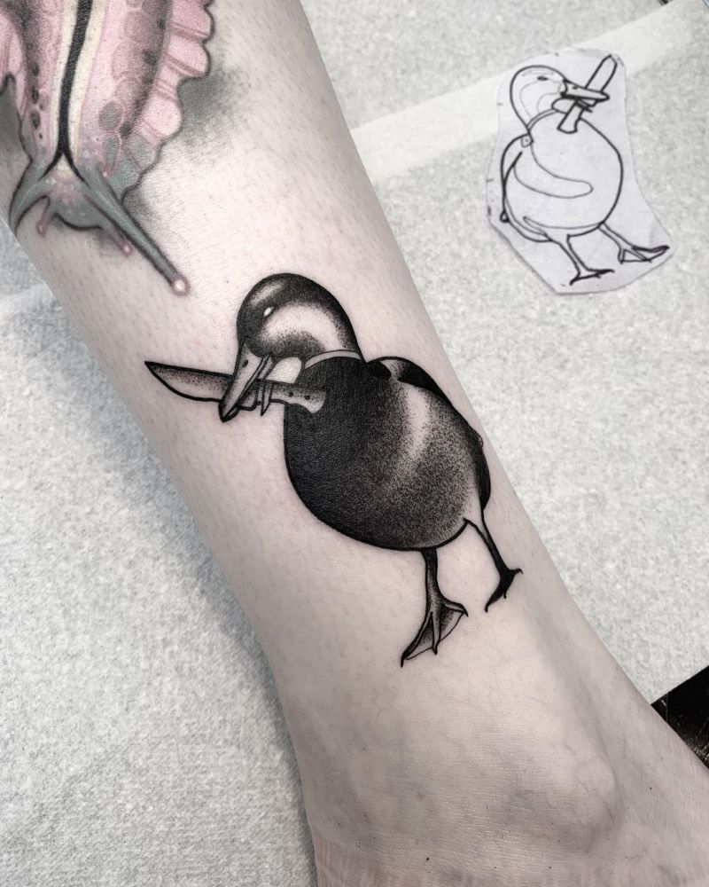 30 Pretty Duck Tattoos Improve Your Temperament