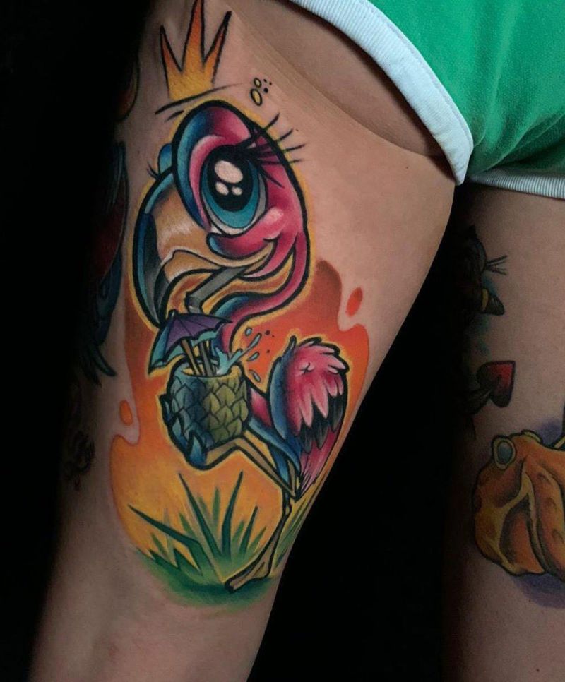 30 Pretty Flamingo Tattoos Make You Elegant and Beautiful