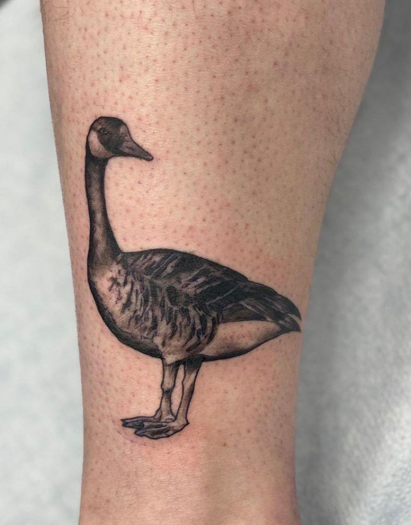 30 Pretty Goose Tattoos Make You Elegant and Beautiful