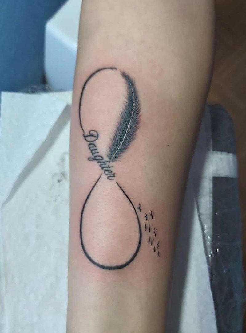 30 Pretty Infinity Feather Tattoos Make You Beautiful Forever