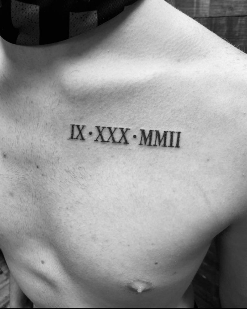 30 Pretty Roman Numeral Tattoos Make You Beautiful Forever