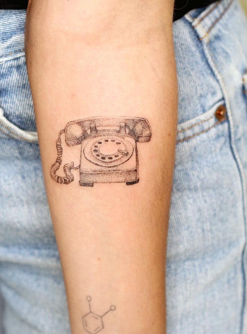 30 Pretty Telephone Tattoos to Inspire You