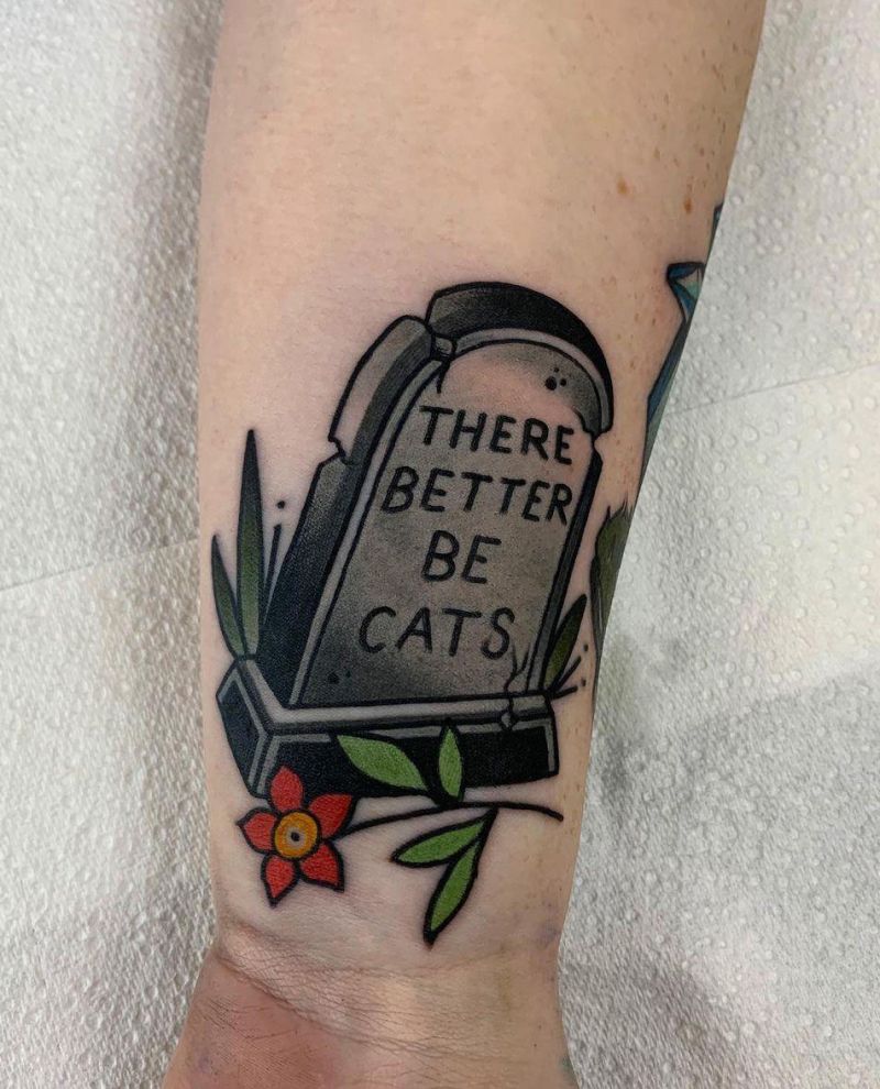 30 Pretty Tombstone Tattoos You Must Try